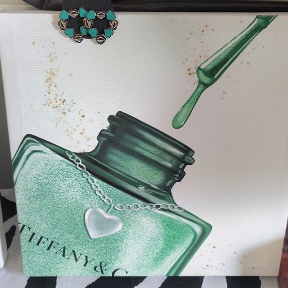 Tiffany & Co. Other - ⭐2PC LOT⭐🆕Tiffany & Co. 10X10 Wall Art Painting NWT w Earrings